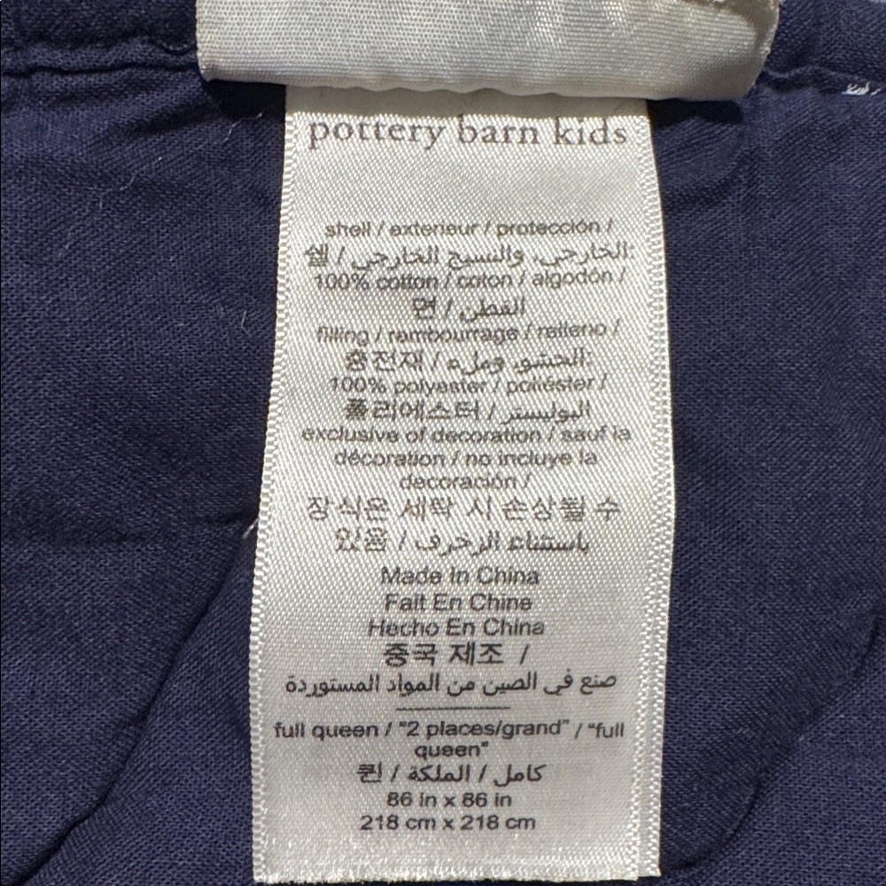 Pottery Barn Kids Shark Quilt in Blue and White - Picture 6 of 6